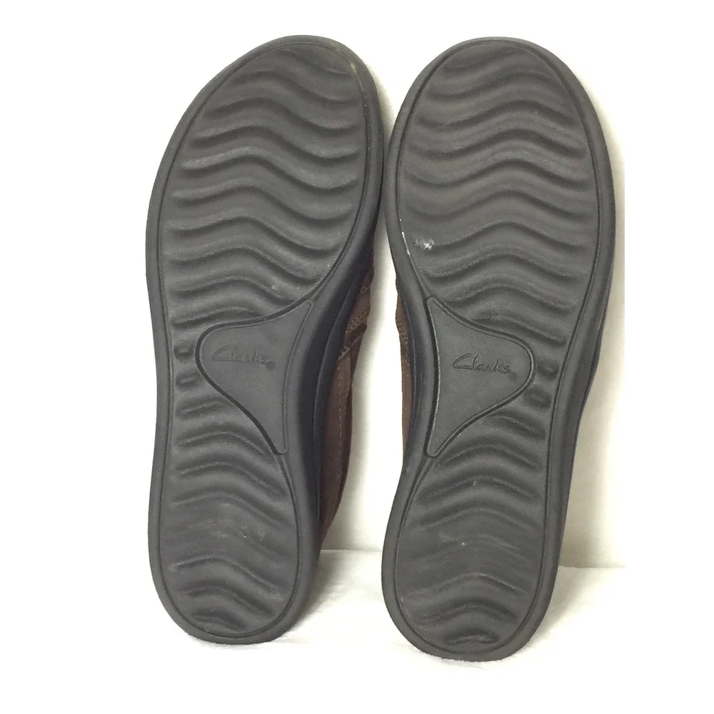 Clarks Women's Slip On Cloudsteppers Loafers Brown‎ Casual Comfort Shoes
